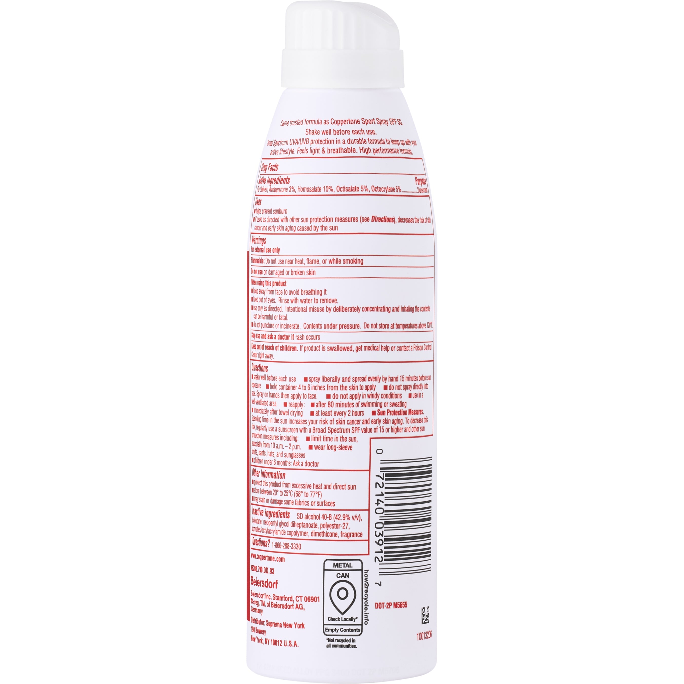 Supreme®/Coppertone Sunscreen Spray view 3